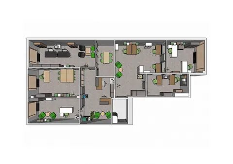 Rzut biura - coworking Gdynia